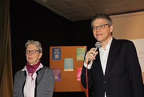 Bezirkliche QM-Koordinatorin Corinna Lippert und Bezirksstadtrat Jörn Oltmann